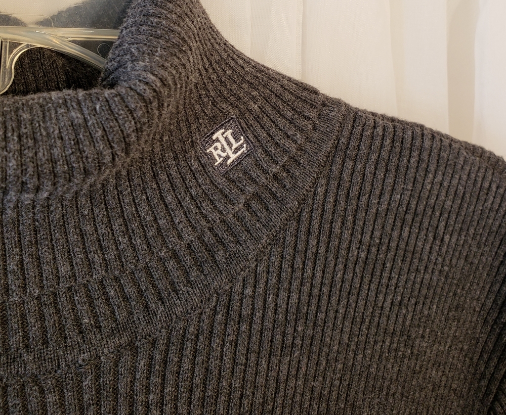 RALPH LAUREN XL TURTLENECK STRIPED SWEATER